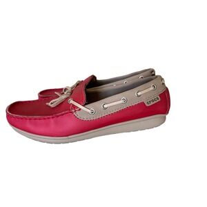 Crocs Beach Line Boat Shoes Womens 7 Nautical Loafers recovery comfort beachy